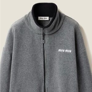 Miu Miu Fleece Zip-Up Jacket